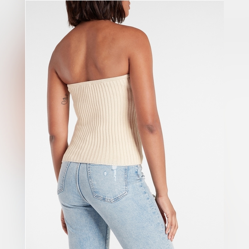 Express Strapless Ribbed Tube Top - Picture 10 of 11